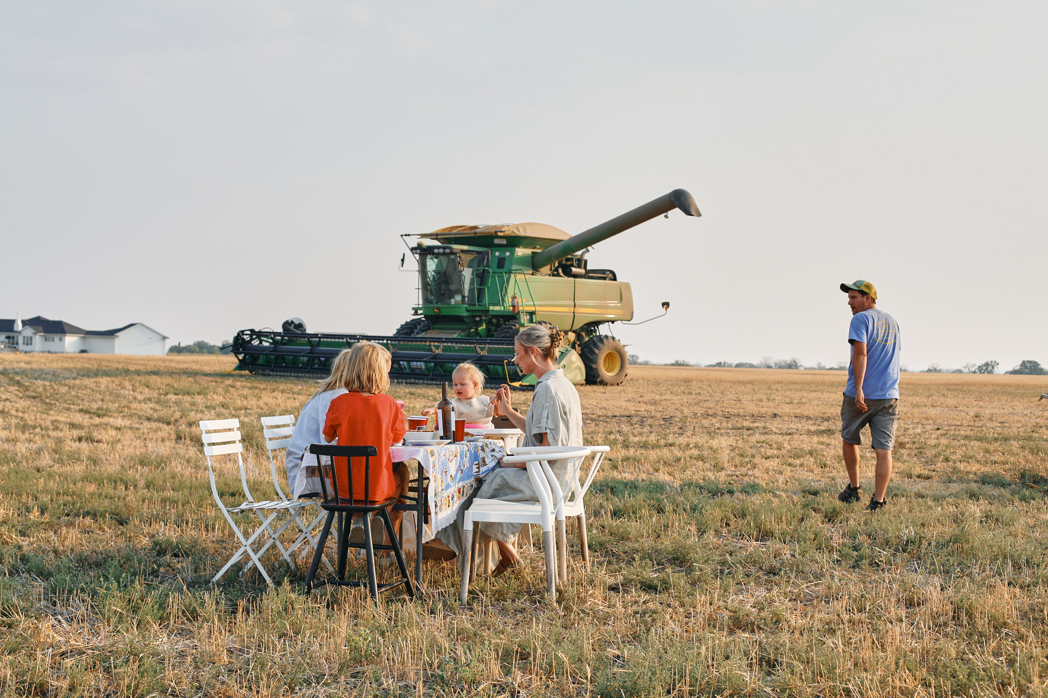 Farmer’s Shepherd Pie Edited 25 family out in the field having supper