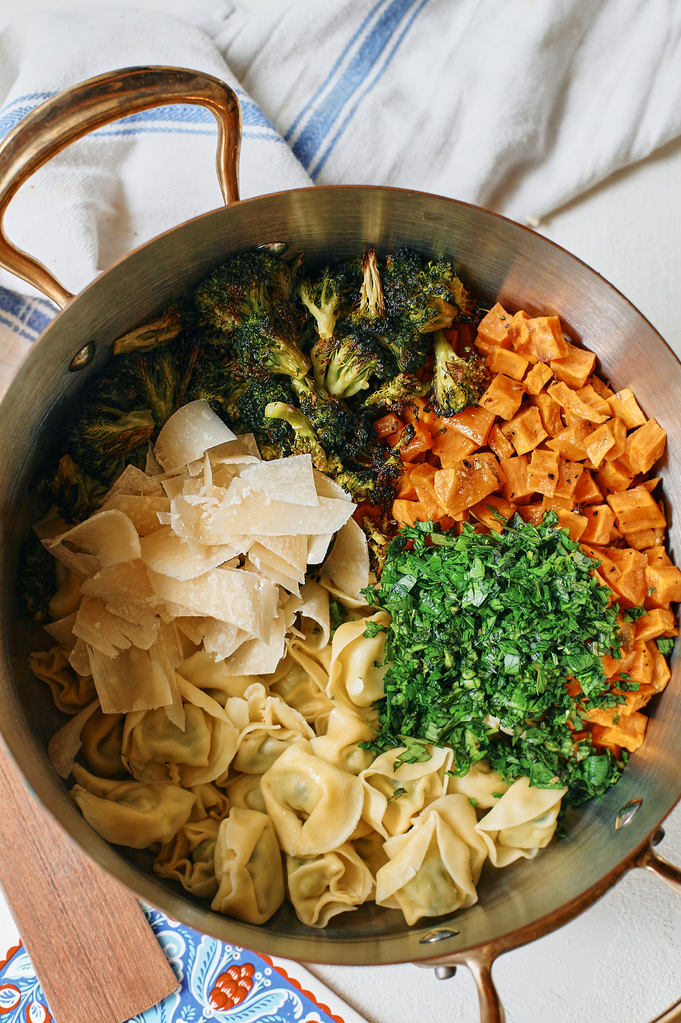 Winter Veggie Pasta Salad warm rustic tortellini bowl