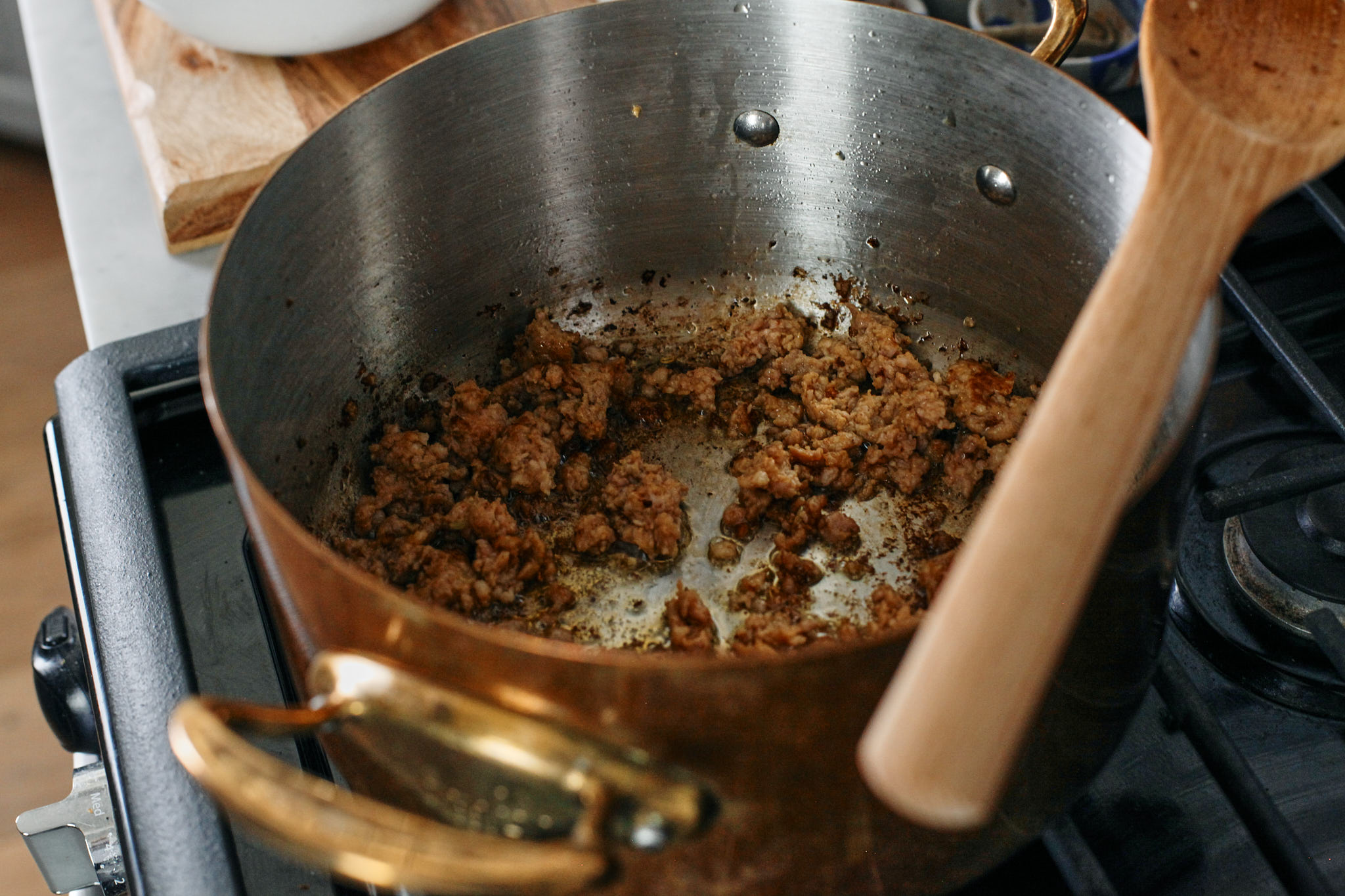 browned italian sausage