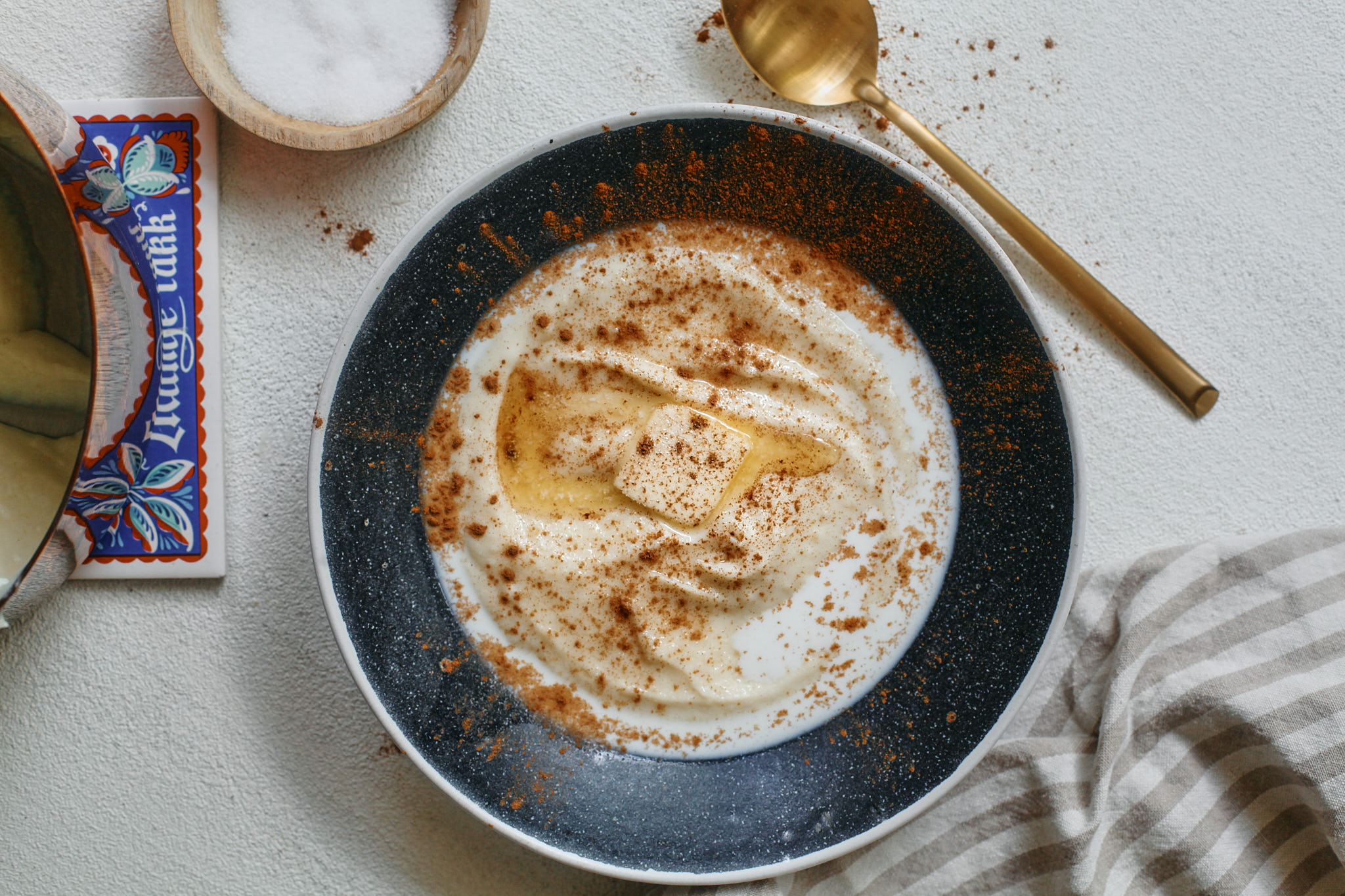 Grotte 8 nordic warm porridge pudding called rommegrot