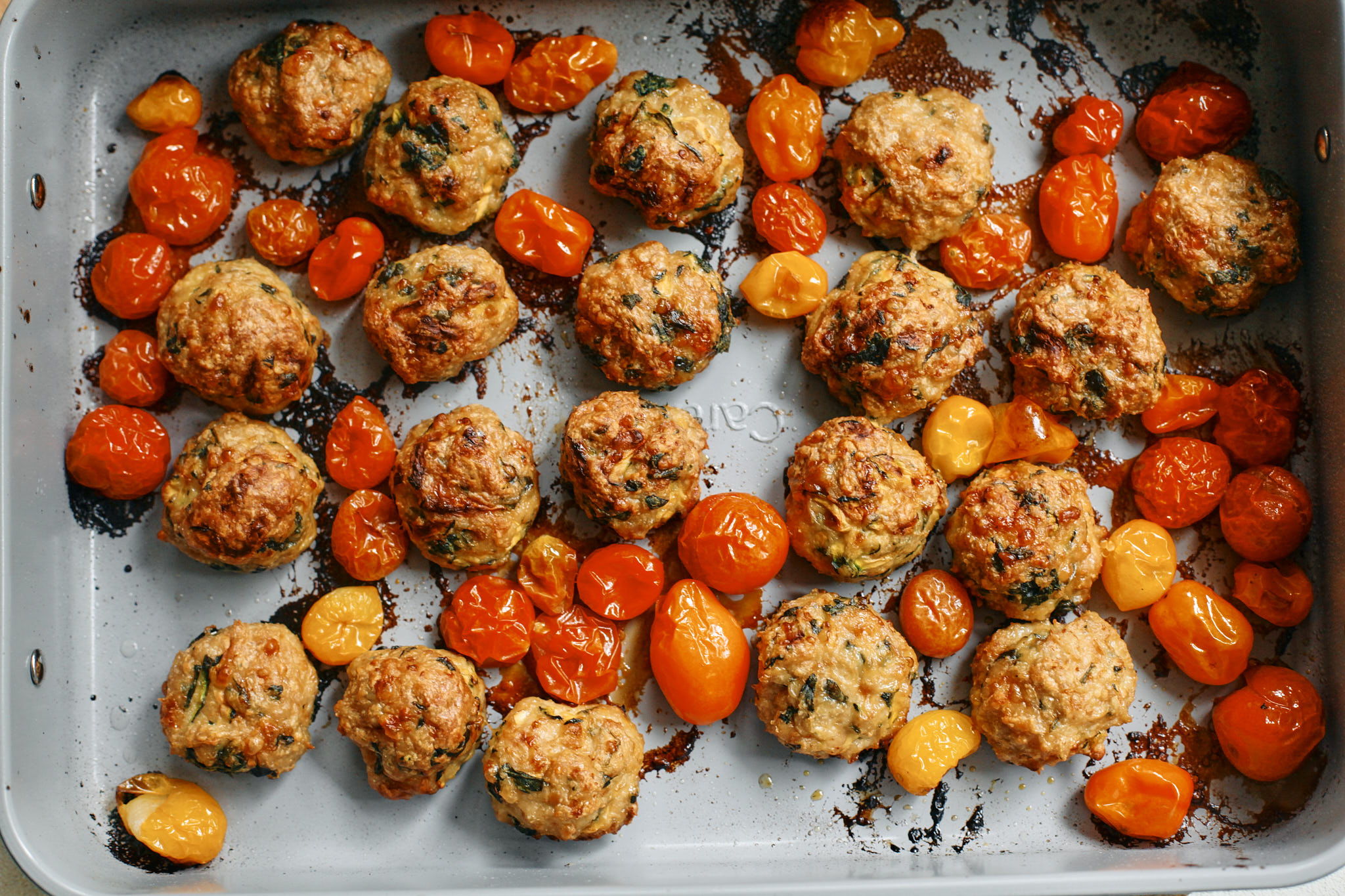 Lemon chicken florentine meatballs with couscous 17 baked chicken florentine meatballs with roasted tomatoes
