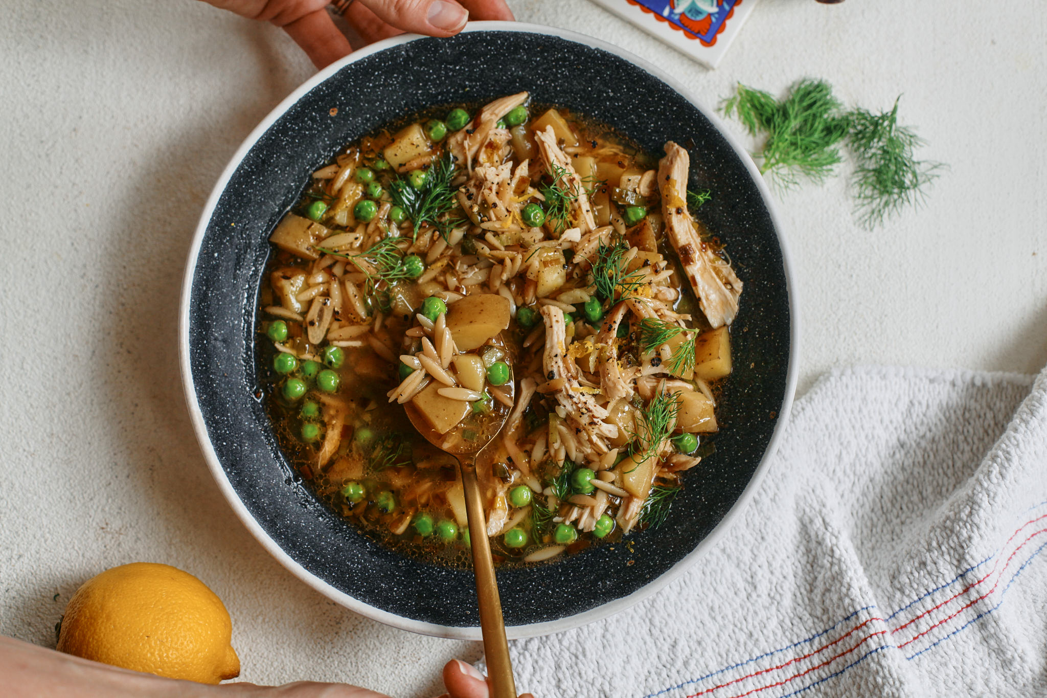 Single serve lemon chicken orzo soup 4 Single serve lemon chicken orzo soup