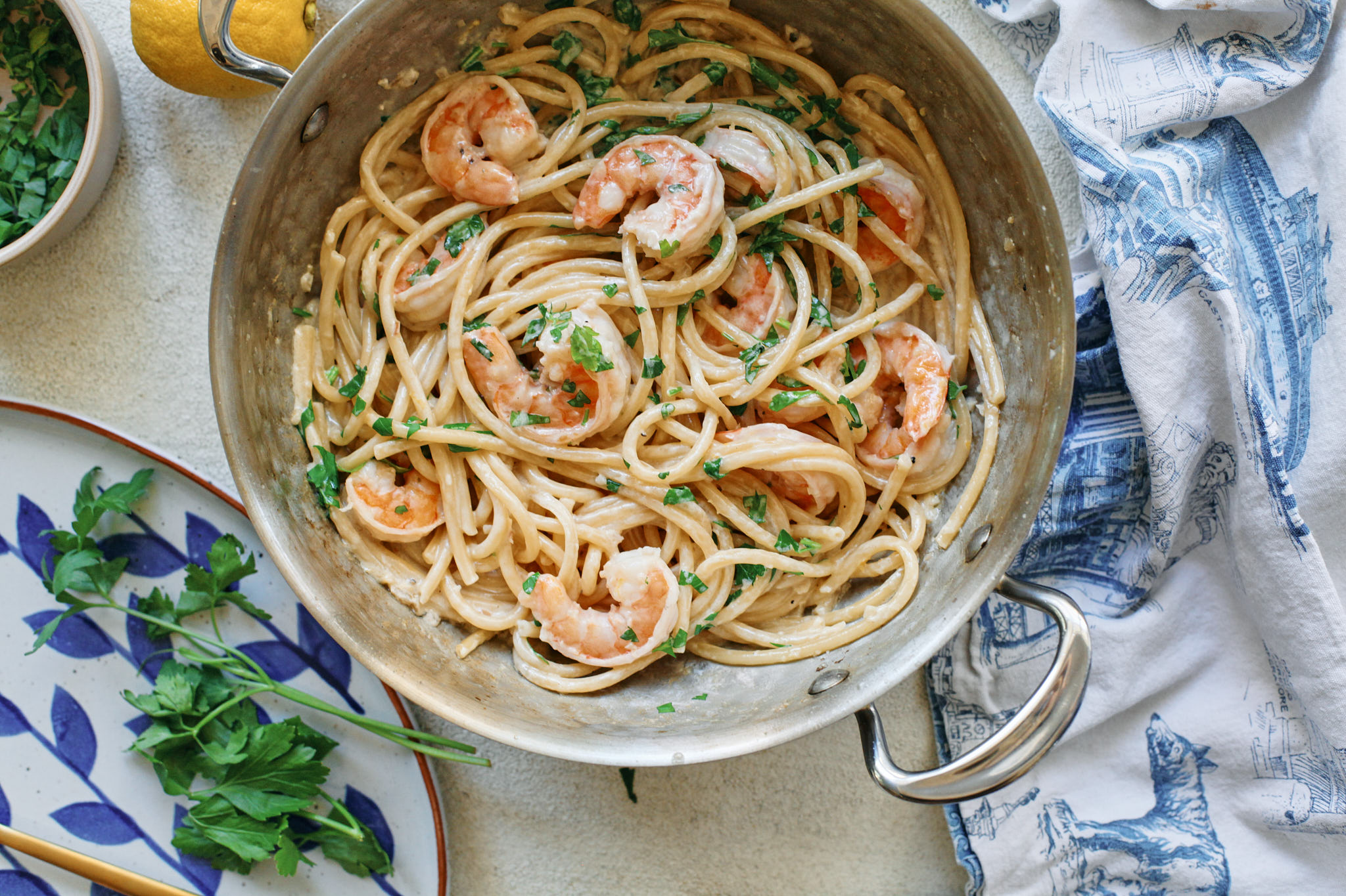 Creamy Lemon Shrimp Bucatini 3 creamy lemon pasta with shrimp