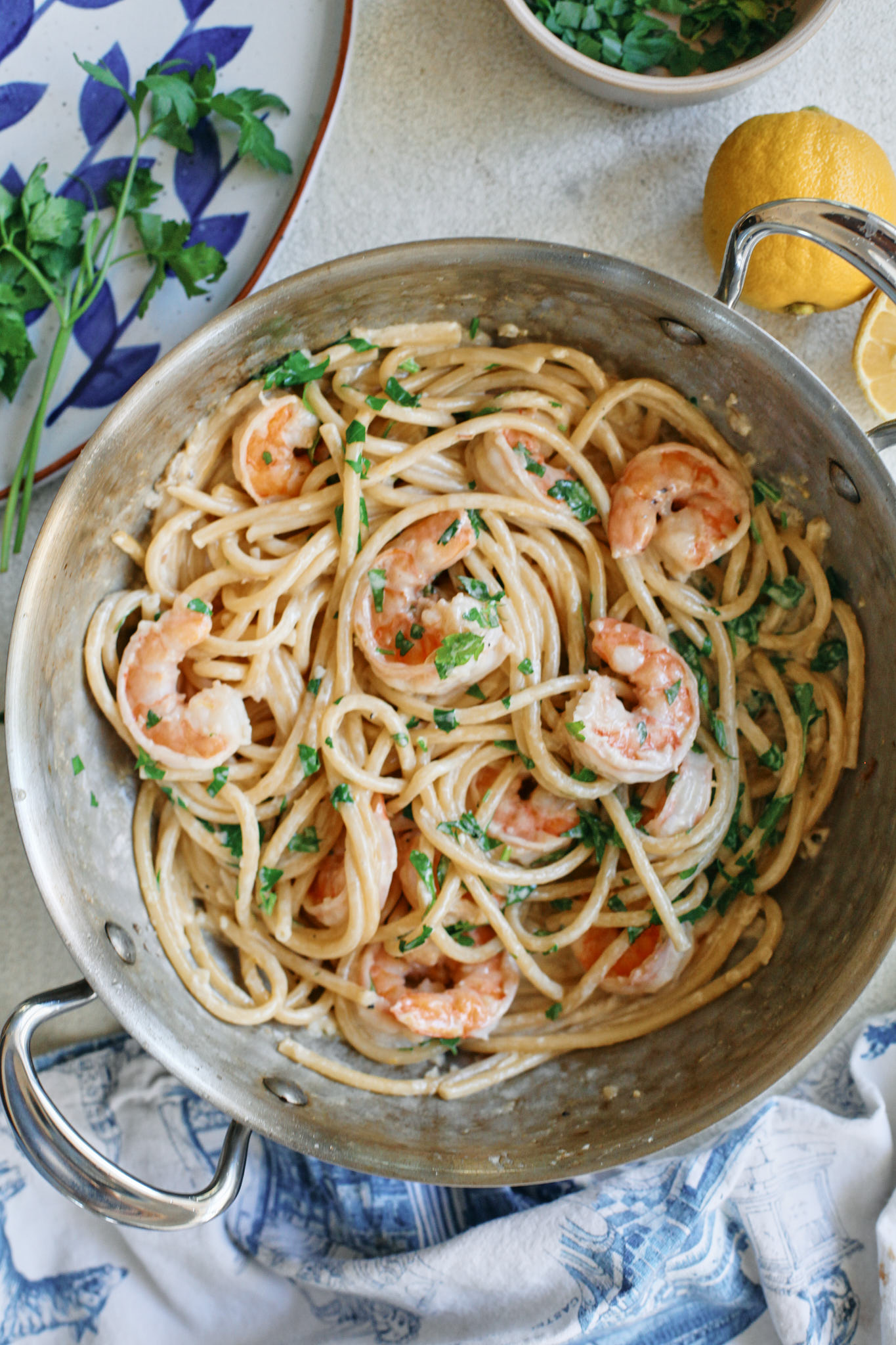 Creamy Lemon Shrimp Bucatini 4 creamy lemon pasta with shrimp
