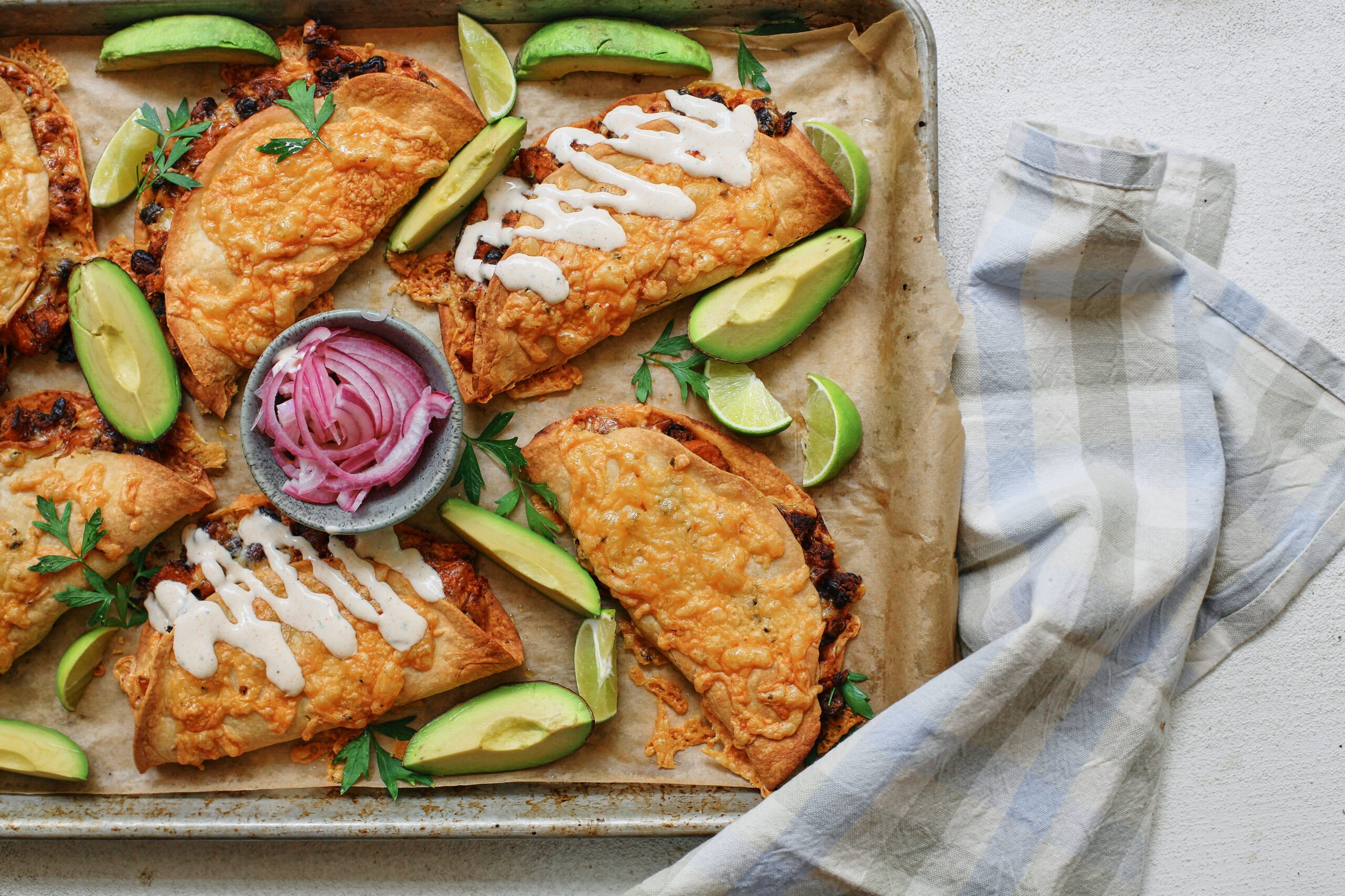 sweet potato sheet pan tacos