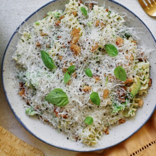 broccoli caesar pasta salad