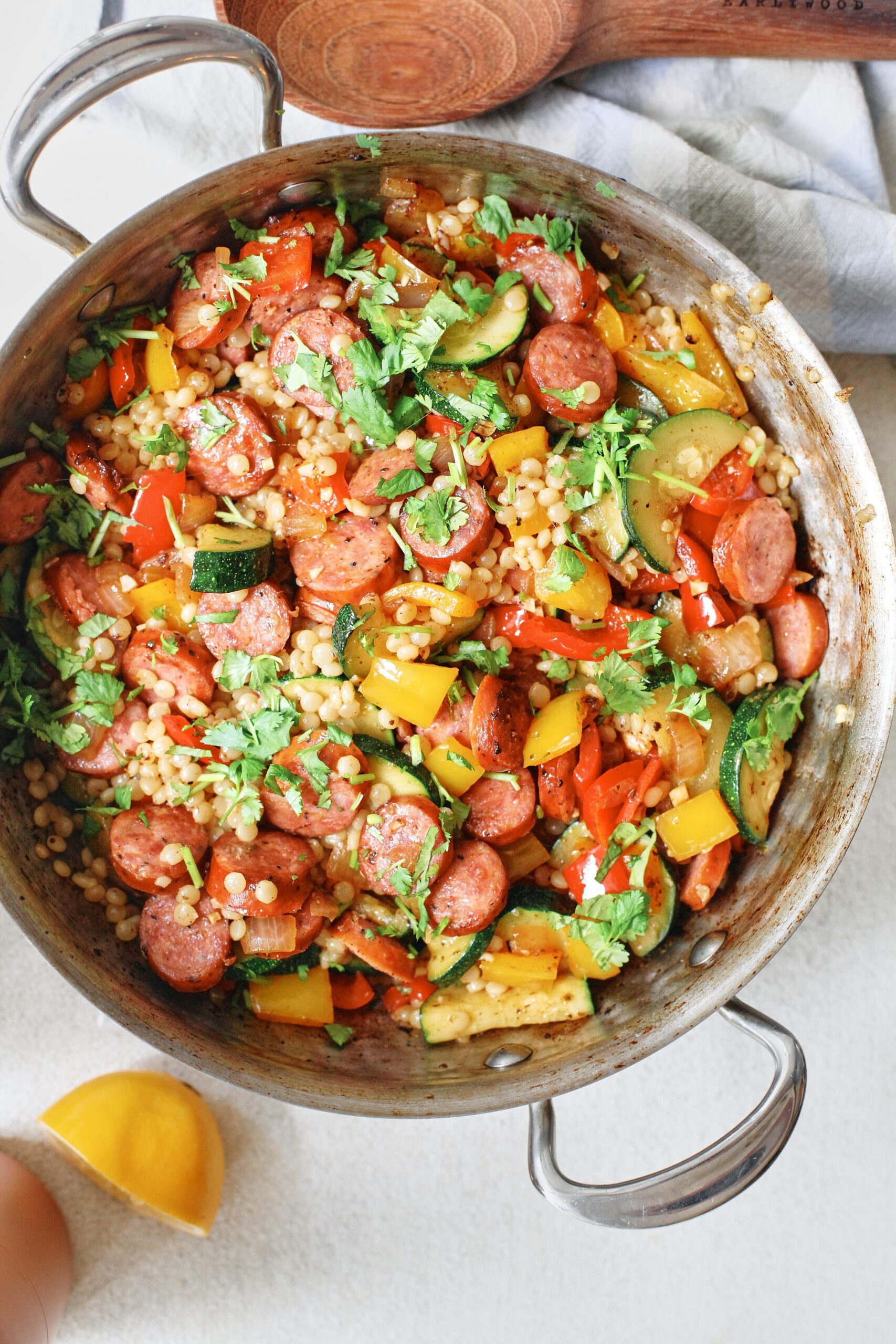 hatch chile sausage and veggie skillet