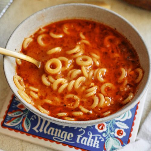 brothy parmesan spaghetti soup
