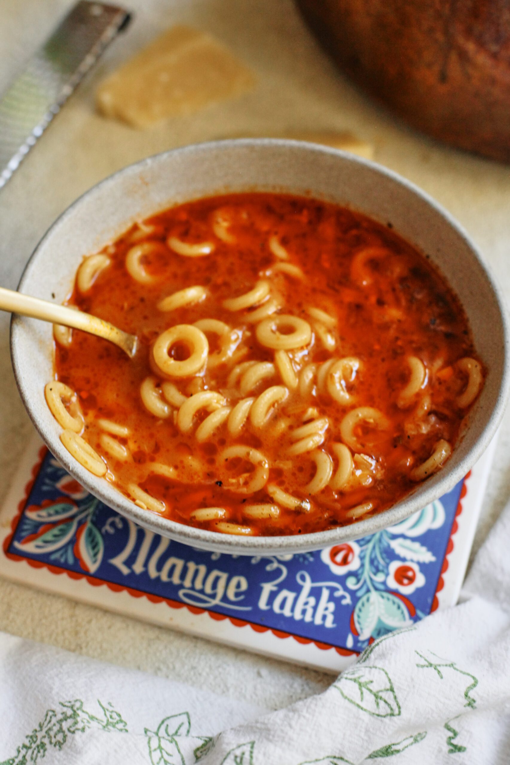 brothy parmesan spaghetti soup