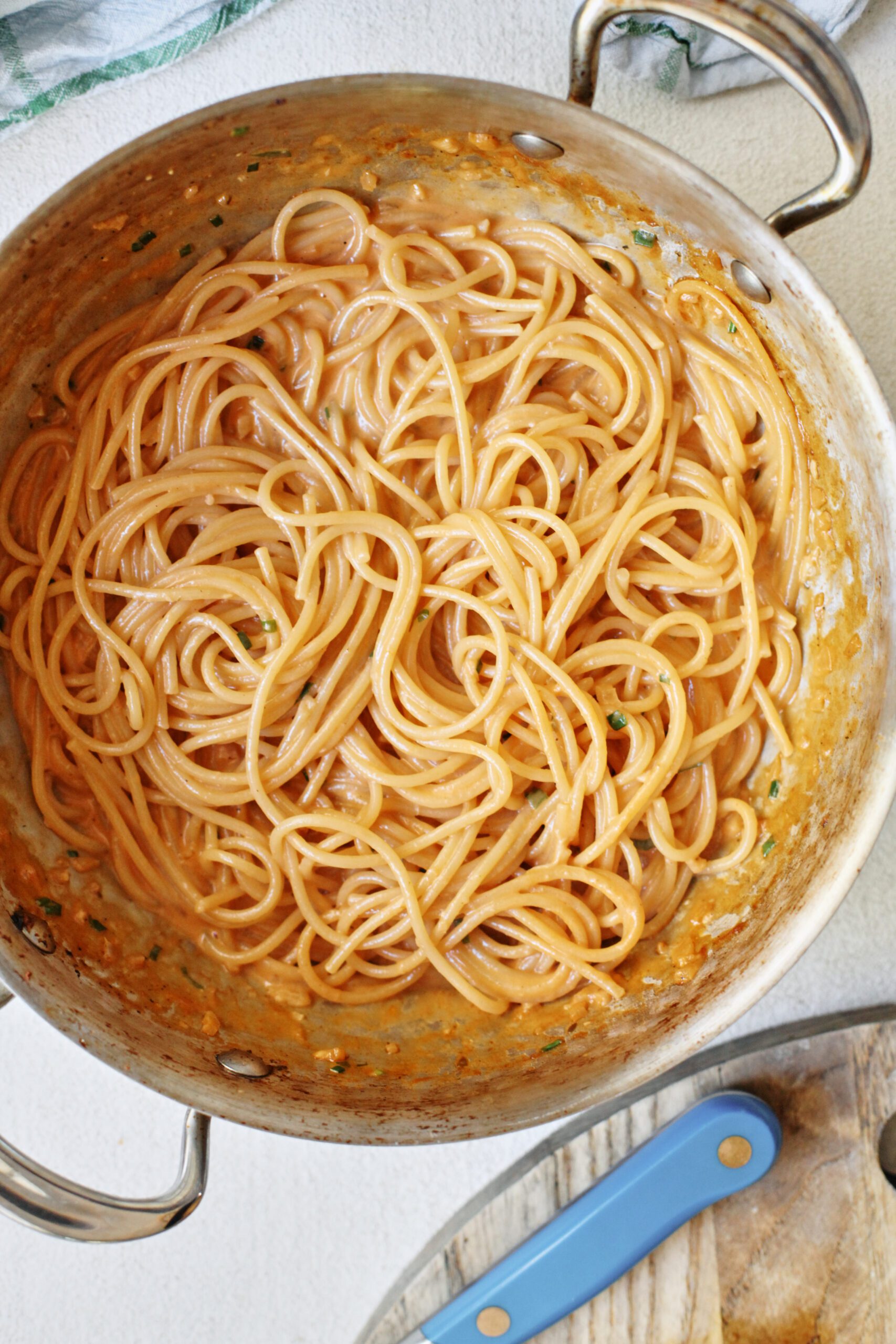 roasted garlic spaghetti
